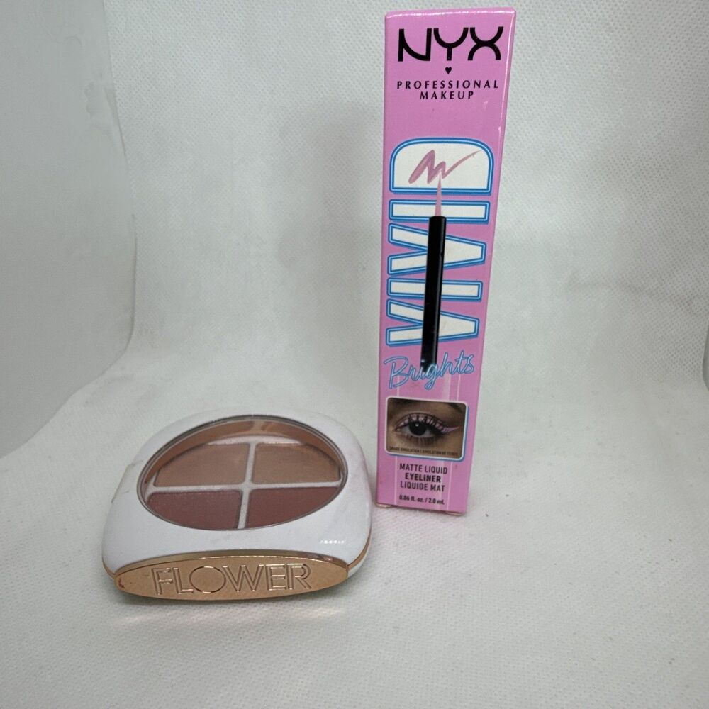 Flower Pot Eye/NYX Vivid Brights Matte Liquid Eyeliner Pink 0.06 fl oz/2.0 mL